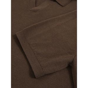 REISS Duchie Merino Wool Open-Collar Polo Shirt
